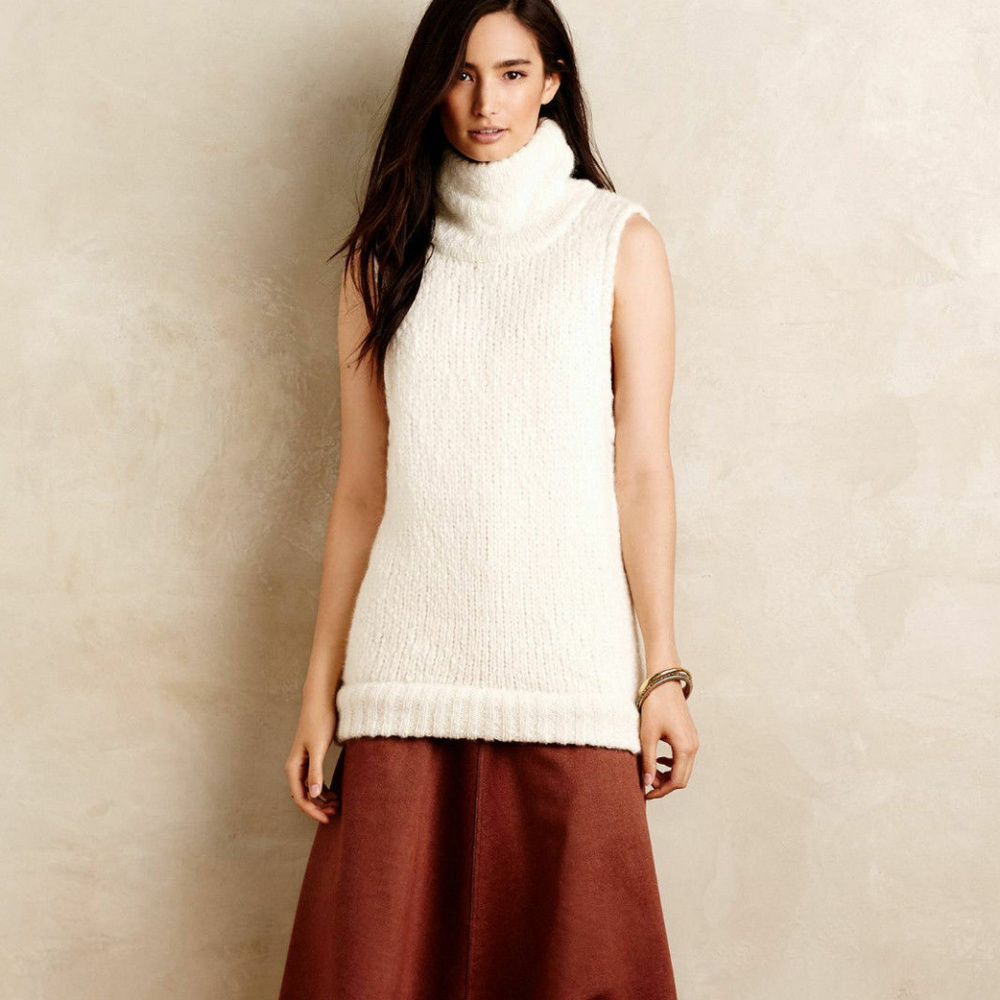 Anthropologie Alpaca & Merino Wool Sleeveless Turtleneck By Kathryn McCarron, XS